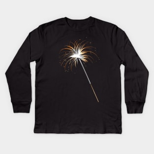 Sparkler For New Year's Eve Party Or Celebration 4th Of July Kids Long Sleeve T-Shirt